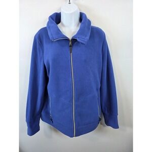 Calvin Klein Performance Blue Full Zip Fleece Jacket Womens Medium Quick-Dry